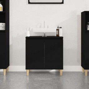 Sink Cabinet Black Engineered Wood Medium Sink Cabinet