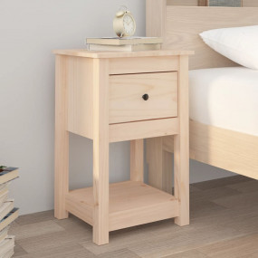 Bedside Cabinet Natural Wood Solid Pine Wood Medium