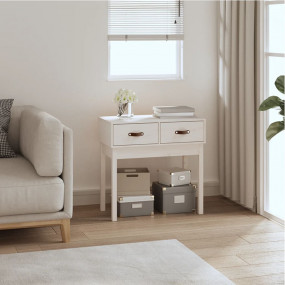 Console Table White Solid Pine Wood Standard Console Ta...