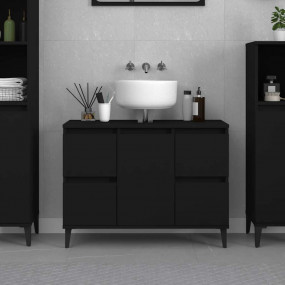 Sink Cabinet Black Engineered wood Standard Sink Cabine...