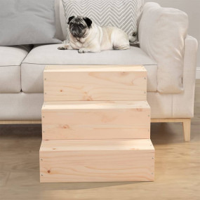 Pet Stair Pine Solid Pine Wood Medium Durable Pet Stair