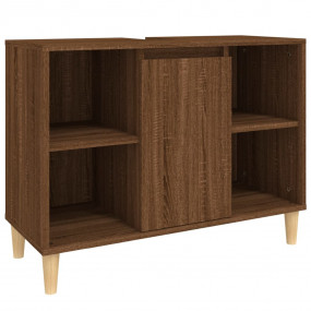 Sink Cabinet Brown Oak Engineered Wood Medium Sink Cabi...