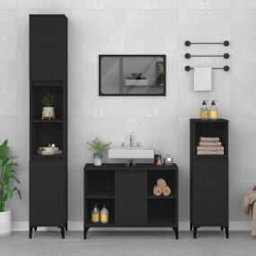 Sink Cabinet Black Engineered wood, Metal Medium Sink C...