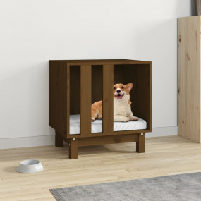 Dog House Honey Brown Solid pine wood Medium Durable Do...