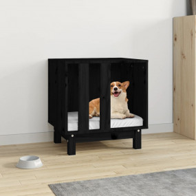 Dog House Black Solid pine wood 19.7 x 15.7 x 20.5 in D...