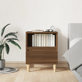 Bedside Cabinet Brown oak Engineered wood 15.7 x 13.8 x...