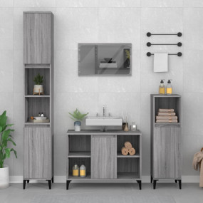 Sink Cabinet Grey Sonoma Wooden Structure Medium Size
