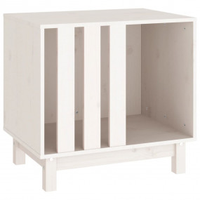Dog House White Solid Pine Wood 23.6 x 17.7 x 22.4 in D...