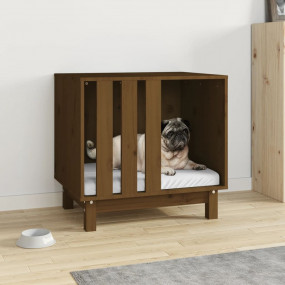 Dog House Honey brown Solid pinewood 23.6 x 17.7 x 22.4...