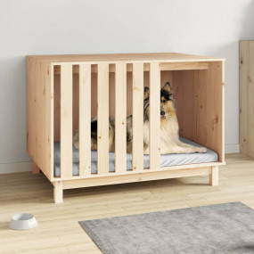 Dog House Natural Wood Solid Pine Wood Medium Durable D...