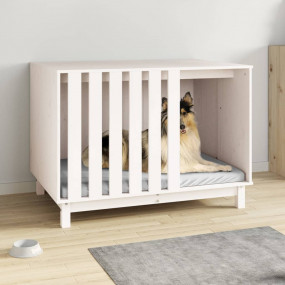 Dog House White Solid pine wood Medium Durable Dog Hous...