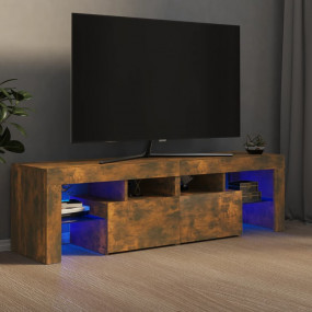 TV Cabinet Smoked Oak Engineered Wood Large TV Cabinet