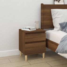 Bedside Cabinet Brown Oak Engineered wood Bedside Cabin...