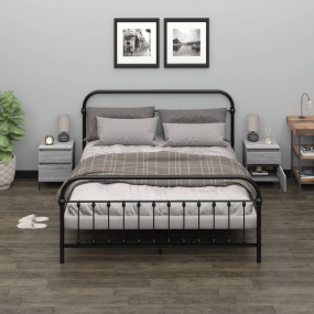Bedside Cabinet Set of 2 Grey Sonoma Engineered wood, m...