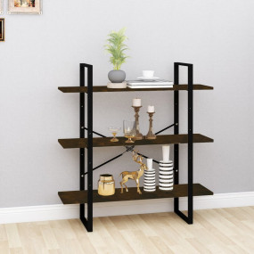 Book Cabinet Smoked oak Engineered wood Medium Book Cab...
