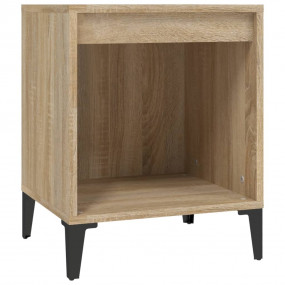 Bedside Cabinet Sonoma oak Engineered wood, Metal Mediu...