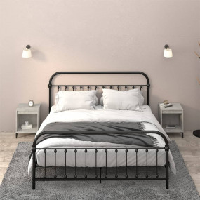 Bedside Cabinet Set of 2 Concrete grey Engineered wood,...