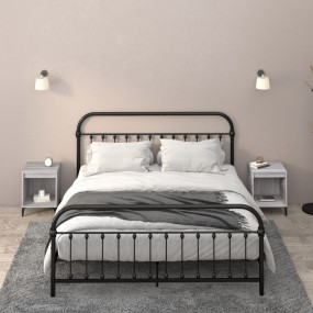 Bedside Cabinet Set of 2 Grey Sonoma Engineered wood, m...