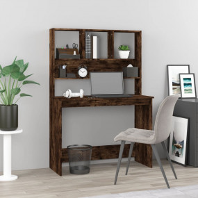 Desk Smoked oak Engineered wood Compact Desk Rectangula...