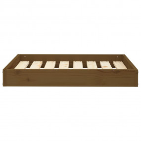 Dog Bed Honey Brown Solid Pine Wood 28.1 x 21.3 x 3.5 i...