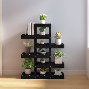 Plant Stand Black Solid pine wood 33.5 x 9.8 x 43.1 in ...