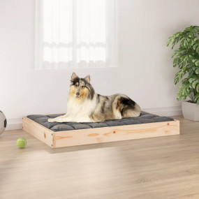 Dog Bed Natural Wood Solid Pine Wood 36.0 x 25.2 x 3.5 ...