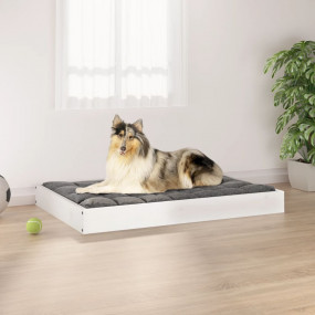 Dog Bed White Solid pine wood Medium Minimalistic Dog B...