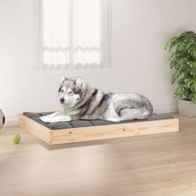 Dog Bed Natural Wood Solid Pine Wood 40.0 x 29.1 x 3.5 ...