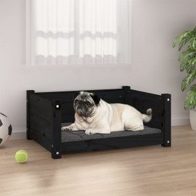 Dog Bed Black Solid Pine Wood Medium Durable Dog Bed