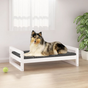 Dog Bed White Solid pine wood Medium Minimalistic Dog B...
