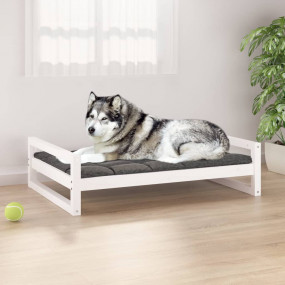 Dog Bed White Solid pine wood Medium Durable Dog Bed