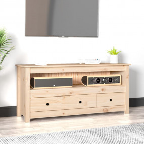 TV Cabinet Natural wood Solid pine wood, metal Medium T...