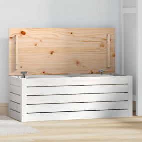 Storage Box White Solid pine wood Large Storage Box Rec...