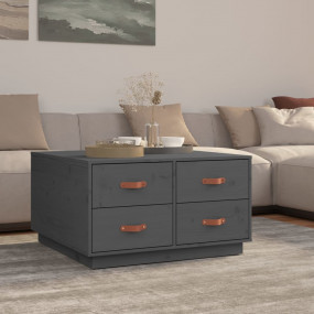 Coffee Table Grey Solid pine wood Medium Coffee Table S...