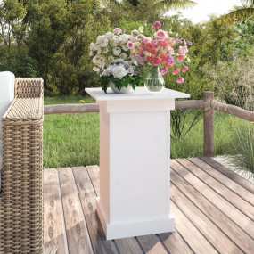 Flower Stand White Solid pinewood Large Flower Stand Sq...