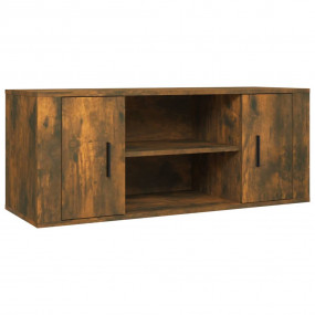 TV Cabinet Smoked oak Engineered wood 39.4x13.8x15.7 in