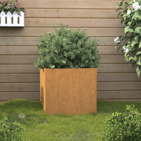 Planter Rusty Corten Steel Medium Durable Planter Recta...