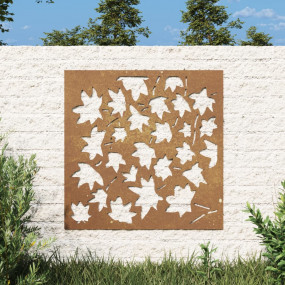 Garden Wall Decoration Rusty Brown Corten Steel Medium