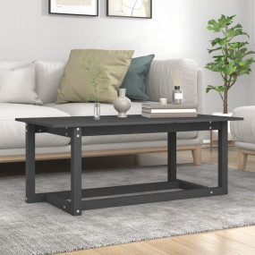 Coffee Table Grey Solid pine wood Medium Durable Coffee...