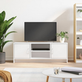 TV Cabinet White Engineered wood 40.2x11.8x14.8 in TV C...