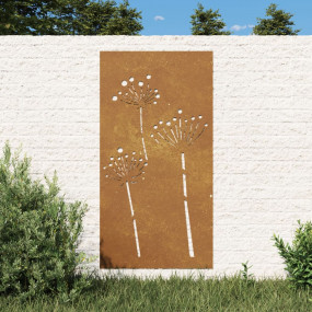 Garden Wall Decoration Rustic Corten Steel 41.3 x 21.7 ...