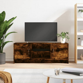 TV Cabinet Smoked Oak Engineered Wood Medium TV Cabinet