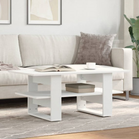 Coffee Table White Engineered wood 40.2 x 21.7 x 16.5 i...