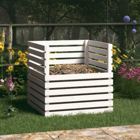 Composter White Solid pine wood Medium Durable Composte...