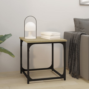 Side Table Sonoma Oak Engineered Wood, Steel Small Leve...