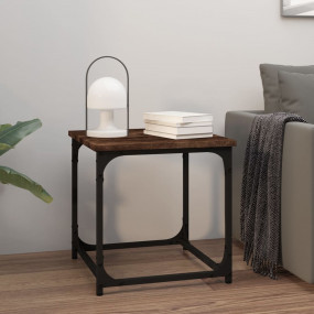 Side Table Smoked oak Engineered wood Small Adjustable ...