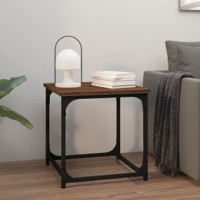 Side Table Brown oak Engineered wood, steel Small Adjus...