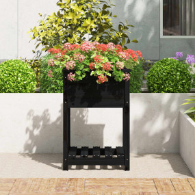 Planter Black Solid Pine Wood 21.3 x 21.3 x 31.9 in Pla...