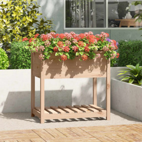 Planter Natural Wood Solid Pine Wood Medium Durable Pla...
