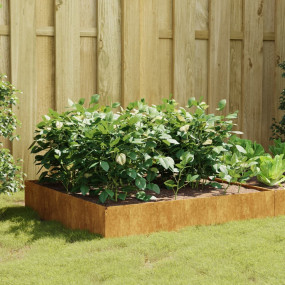 Garden Raised Bed Rusty Corten steel Decorative Inlays